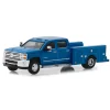 Manufacturer_Greenlight Collectibles Pickup Trucks<1/64 2018 Chevrolet Silverado 3500 Dually Service Bed, Deep Blue, Dually Drivers Series 1