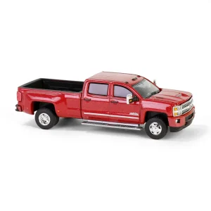 Manufacturer_Greenlight Collectibles Cars & Suvs | Pickup Trucks<1/64 2018 Chevrolet Silverado 3500 HD Dually High Country, Cajun Red Metallic, Dually Drivers Series 15