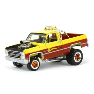 Manufacturer_Auto World Pickup Trucks<1/64 1985 Chevrolet Silverado, Golden Yellow, Zingers by Johnny Lightning