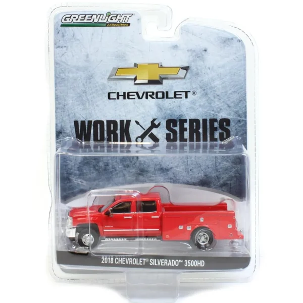 Manufacturer_Greenlight Collectibles Pickup Trucks<1/64 2018 Chevrolet Silverado 3500HD, Red Service Truck by Greenlight