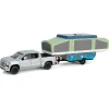 Manufacturer_Greenlight Collectibles Pickup Trucks<1/64 2024 Chevrolet Silverado High Country with Pop-Up Camper, Sterling Gray, Hitch & Tow Series 32