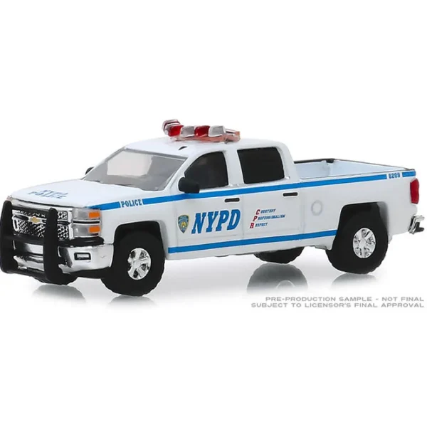 Manufacturer_Greenlight Collectibles Emergency Vehicles | Pickup Trucks<1/64 2015 Chevrolet Silverado, New York City Police Dept (NYPD), Greenlight