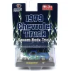 Manufacturer_Greenlight Collectibles Pickup Trucks<1/64 1979 Chevrolet Silverado Pickup Blue with Flames, M2 Machine MIJO Exclusive