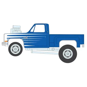 Manufacturer_Johnny Lightning Cars & Suvs | Pickup Trucks<1/64 1987 Chevrolet Silverado Pickup, Metallic Blue, Johnny Lightning Zingers