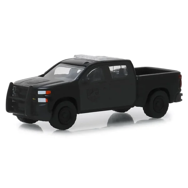 Manufacturer_Greenlight Collectibles Emergency Vehicles | Pickup Trucks<1/64 2019 Chevrolet Silverado Police Pickup Truck, Black Bandit Series 21