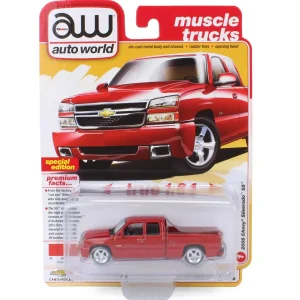 Manufacturer_Auto World Pickup Trucks<1/64 2006 Chevrolet Silverado SS Extended Cab Fleetside Pickup Truck, Victory Red, Auto World