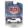 Manufacturer_Greenlight Collectibles Pickup Trucks<1/64 2022 Chevrolet Silverado WT with Camper Shell, Summit White, Blue Collar Series 11--CHASE UNIT