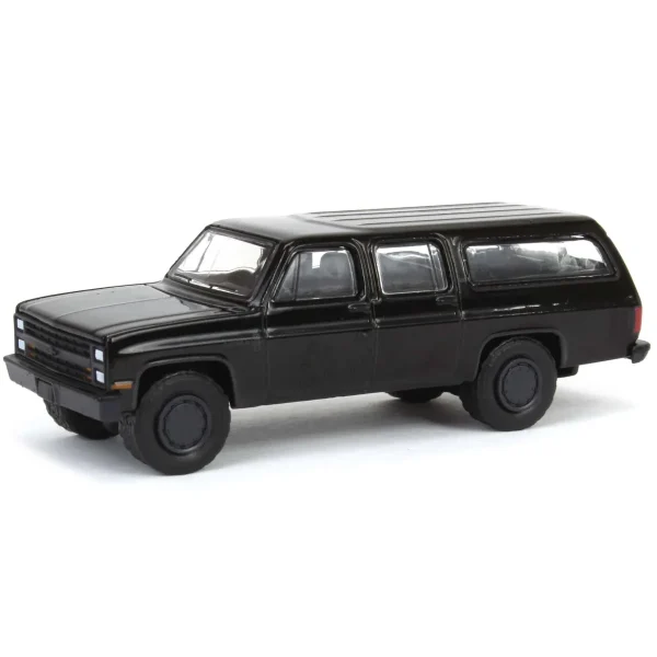 Manufacturer_Greenlight Collectibles Cars & Suvs<1/64 1985 Chevrolet Suburban C10 Custom Deluxe, Black Bandit Series 29