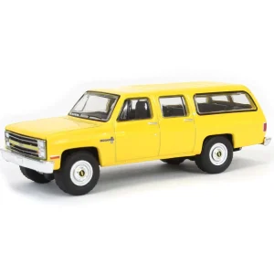 Manufacturer_Greenlight Collectibles Cars & Suvs<1/64 1987 Chevrolet Suburban K20 Custom Deluxe, Construction Yellow, Blue Collar Series 13