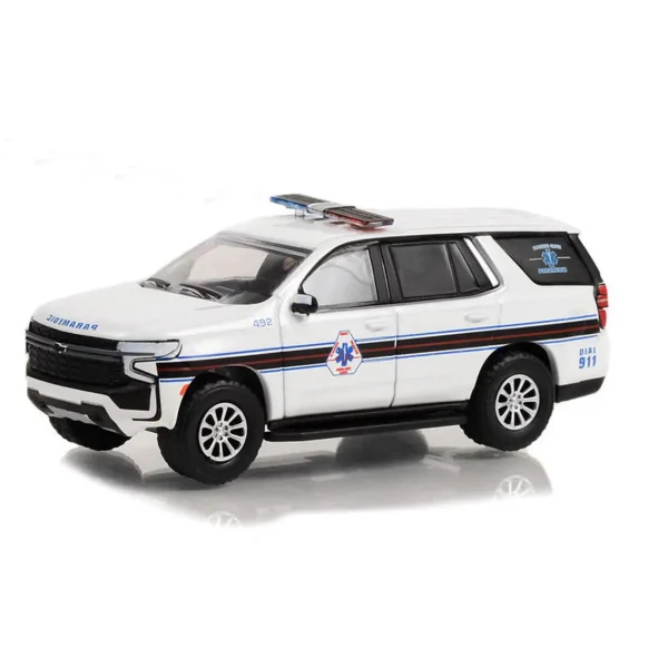 Manufacturer_Greenlight Collectibles Emergency Vehicles<1/64 2021 Chevrolet Tahoe, Blooming Grove Ambulance, Washingtonville NY, First Responders Series 1