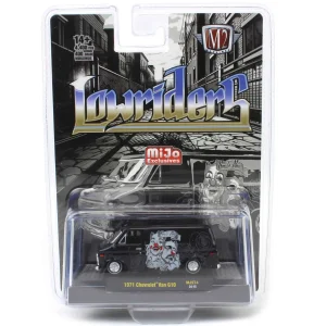 Manufacturer_M2 Machines Cars & Suvs<1/64 1971 Chevrolet Van Lowriders Limited Edition, Black, M2 Machines Hobby Exclusive