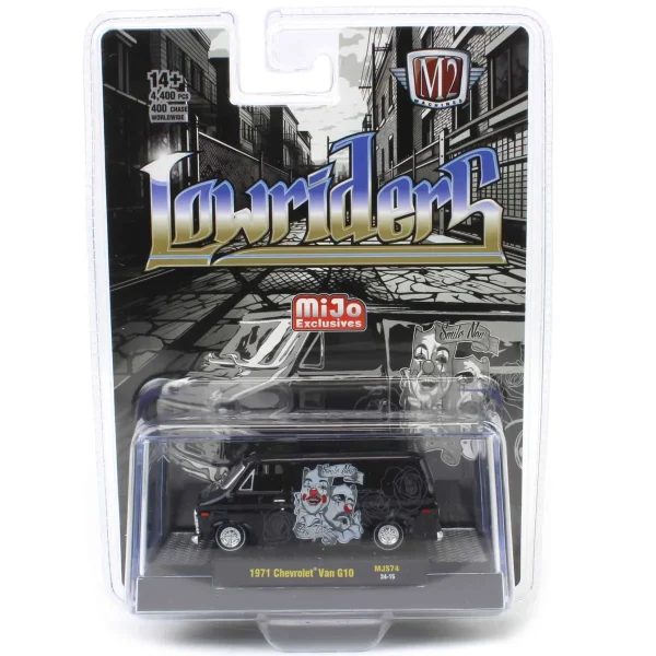 Manufacturer_M2 Machines Cars & Suvs<1/64 1971 Chevrolet Van Lowriders Limited Edition, Black, M2 Machines Hobby Exclusive