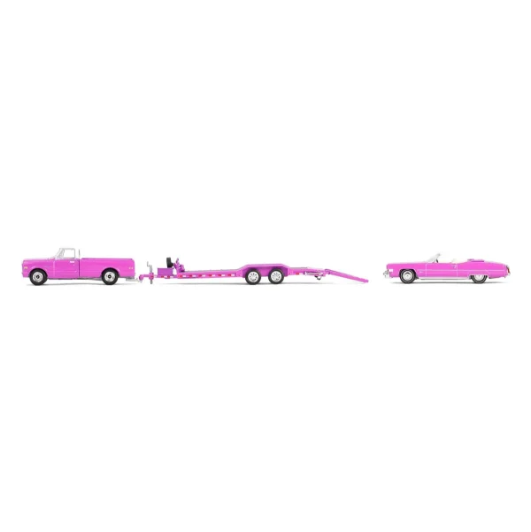 Manufacturer_Greenlight Collectibles Cars & Suvs | Pickup Trucks<1/64 1972 Chevy C30 with Heavy Duty Car Hauler & 1974 Cadillac Eldorado, True Romance, Hollywood Hitch & Tow Series 13