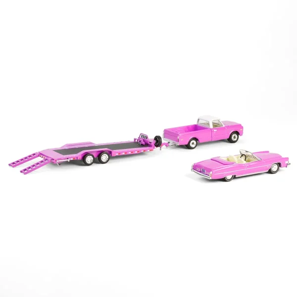 Manufacturer_Greenlight Collectibles Cars & Suvs | Pickup Trucks<1/64 1972 Chevy C30 with Heavy Duty Car Hauler & 1974 Cadillac Eldorado, True Romance, Hollywood Hitch & Tow Series 13
