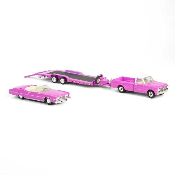 Manufacturer_Greenlight Collectibles Cars & Suvs | Pickup Trucks<1/64 1972 Chevy C30 with Heavy Duty Car Hauler & 1974 Cadillac Eldorado, True Romance, Hollywood Hitch & Tow Series 13
