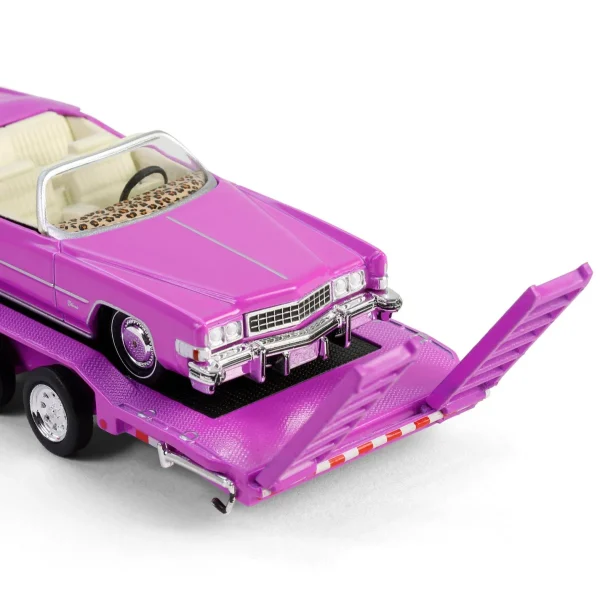 Manufacturer_Greenlight Collectibles Cars & Suvs | Pickup Trucks<1/64 1972 Chevy C30 with Heavy Duty Car Hauler & 1974 Cadillac Eldorado, True Romance, Hollywood Hitch & Tow Series 13