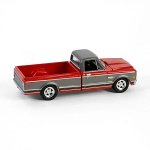 Manufacturer_Greenlight Collectibles Cars & Suvs | Pickup Trucks<1/64 1972 Chevy Cheyenne C10 Short Bed, Ruby Red & Gunmetal Gray, Hobby Exclusive