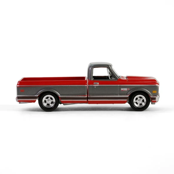 Manufacturer_Greenlight Collectibles Cars & Suvs | Pickup Trucks<1/64 1972 Chevy Cheyenne C10 Short Bed, Ruby Red & Gunmetal Gray, Hobby Exclusive