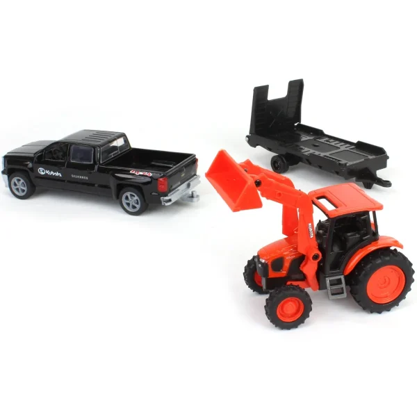 Manufacturer_New Ray Toys Inc. Pickup Trucks<1/43 Chevy Pickup with Kubota M5-111 Tractor & Loader