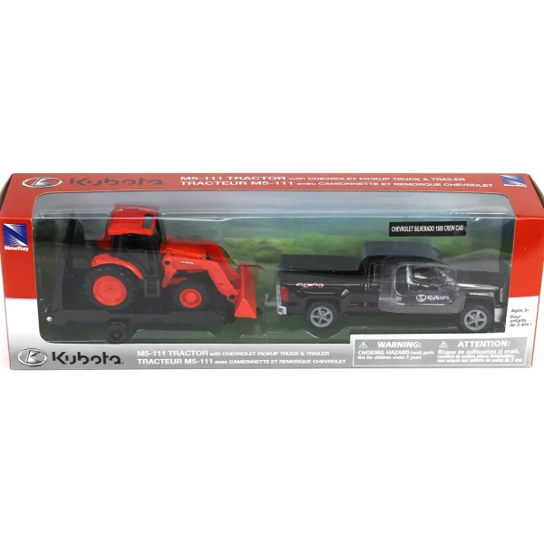 Manufacturer_New Ray Toys Inc. Pickup Trucks<1/43 Chevy Pickup with Kubota M5-111 Tractor & Loader