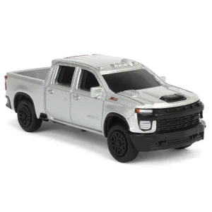 Manufacturer_ERTL Pickup Trucks<1/64 Chevy Silverado 2500HD Z71 Silver Ice Metallic, Collect N Play by ERTL