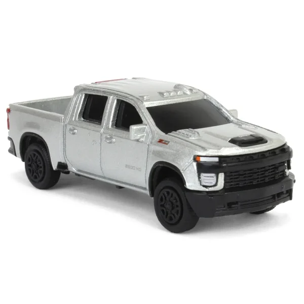 Manufacturer_ERTL Pickup Trucks<1/64 Chevy Silverado 2500HD Z71 Silver Ice Metallic, Collect N Play by ERTL