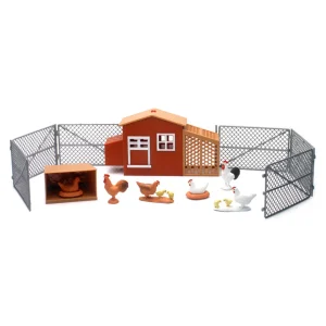 Manufacturer_New Ray Toys Inc. Play Animals & Accessories<Chicken Coop Playset with Sounds by New Ray