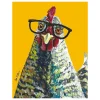 Outback Toys Farm Art & DéCor<Chicken Glasses 16" x 12.5" Tin Sign