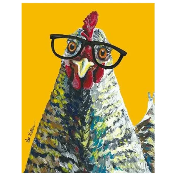 Outback Toys Farm Art & DéCor<Chicken Glasses 16" x 12.5" Tin Sign