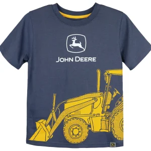 Outback Toys John Deere<Childrens John Deere Construction Backhoe Loader Blue Short Sleeve T-Shirt