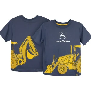 Outback Toys John Deere<Childrens John Deere Construction Backhoe Loader Blue Short Sleeve T-Shirt