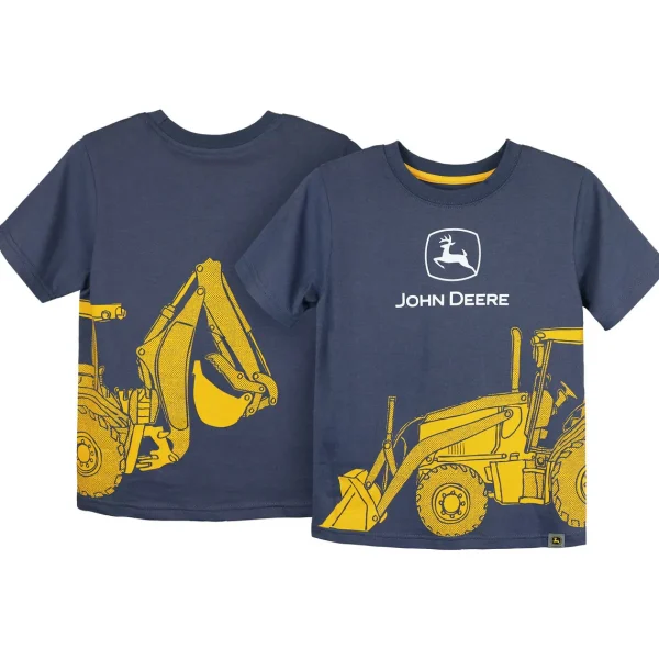 Outback Toys John Deere<Childrens John Deere Construction Backhoe Loader Blue Short Sleeve T-Shirt