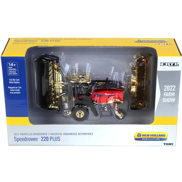 Manufacturer_ERTL Combines & Harvesters<Chrome Chase Unit ~ 1/64 New Holland Speedrower 220 PLUS SP Windrower w/ Both Heads, 2022 Farm Show
