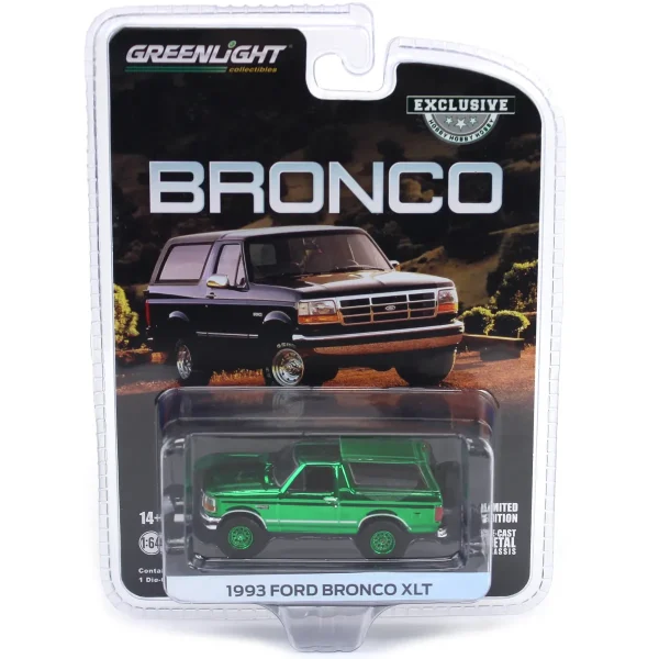 Manufacturer_Greenlight Collectibles Cars & Suvs<Chrome Green Machine Chase ~ 1/64 1993 Ford Bronco XLT, Oxford White, Hobby Exclusive
