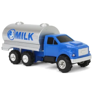 Manufacturer_ERTL Tanker Trucks<1/64 Collect N Play Blue & Silver Milk Tanker Truck by ERTL