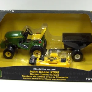 Manufacturer_ERTL Lawn & Garden<1/16 Collector Edition John Deere X595 Garden Tractor w/ Cart & Mower Deck