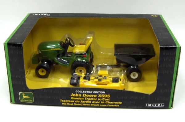 Manufacturer_ERTL Lawn & Garden<1/16 Collector Edition John Deere X595 Garden Tractor w/ Cart & Mower Deck