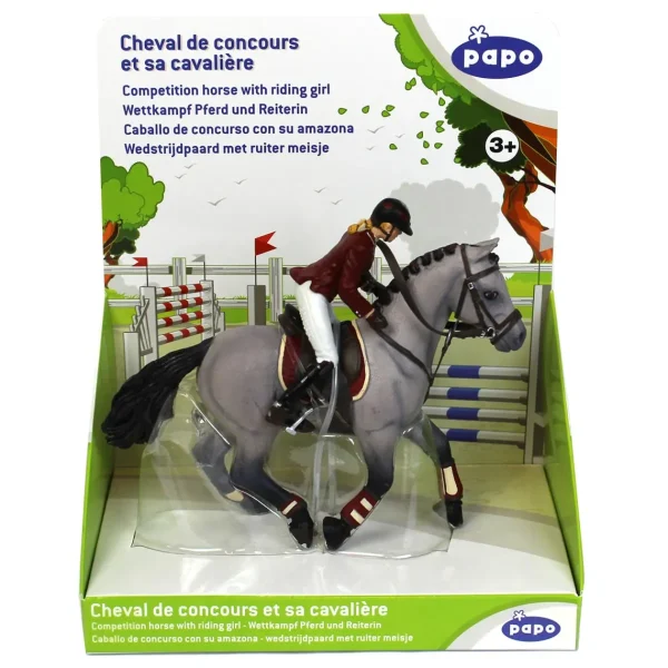 Outback Toys Play Animals & Accessories<Competition Horse with Riding Girl by Papo