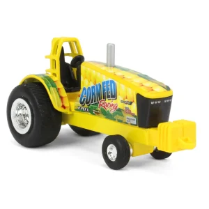 Manufacturer_ERTL Pulling Tractors<1/64 Corn Fed Racing Yellow Pulling Tractor, ERTL Collect N Play