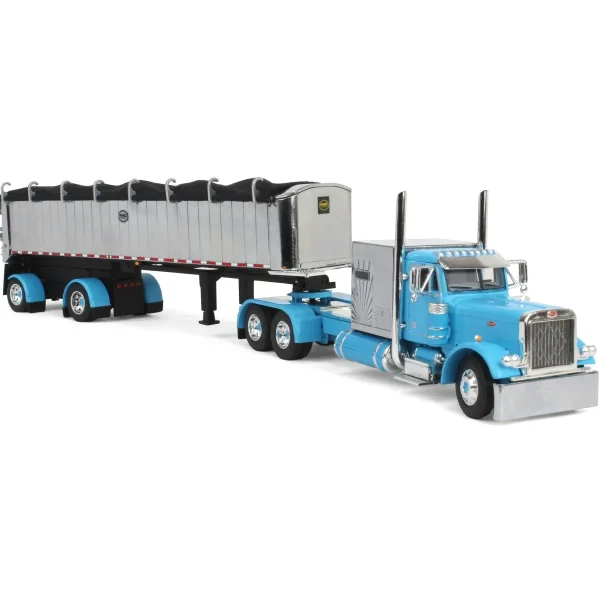 Manufacturer_DCP by First Gear Dump Trucks<1/64 Cyan Peterbilt 379 60in Vintage Sleeper w/ MAC Coal End Dump Trailer, DCP by First Gear
