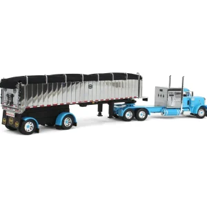 Manufacturer_DCP by First Gear Dump Trucks<1/64 Cyan Peterbilt 379 60in Vintage Sleeper w/ MAC Coal End Dump Trailer, DCP by First Gear