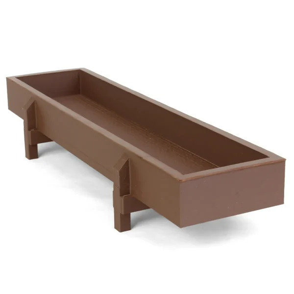 Outback Toys 3D Print & Small Accessories | Wooden Barns & Large Accessories<1/16 Dark Wooden Feed Bunk, 3D Printed