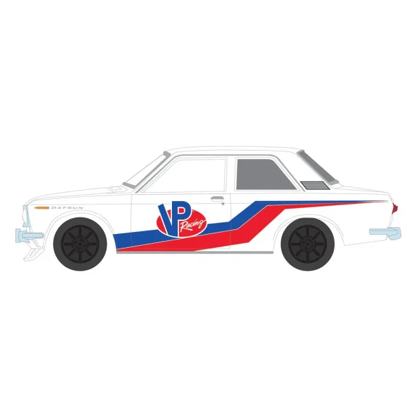 Manufacturer_Greenlight Collectibles Cars & Suvs<1/64 1968 Datsun 510 Widebody Coupe, VP Racing Fuels, Running on Empty Series 17