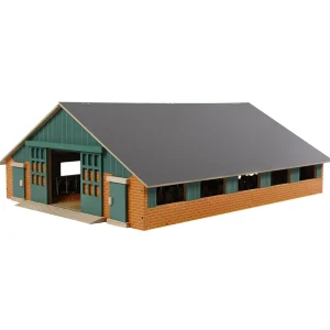 Manufacturer_Universal Hobbies Wooden Barns & Large Accessories<1/32 Deluxe Cattle Barn with Feed Alley