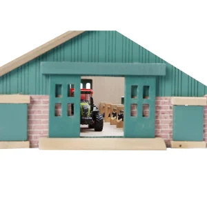 Manufacturer_Universal Hobbies Wooden Barns & Large Accessories<1/87 Deluxe Cattle Barn with Drive Thru Bay