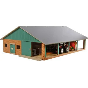 Manufacturer_Universal Hobbies Wooden Barns & Large Accessories<1/32 Deluxe Cattle Shed with Milking Parlour Set
