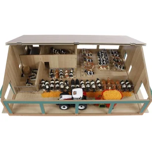 Manufacturer_Universal Hobbies Wooden Barns & Large Accessories<1/32 Deluxe Cattle Shed with Milking Parlour Set