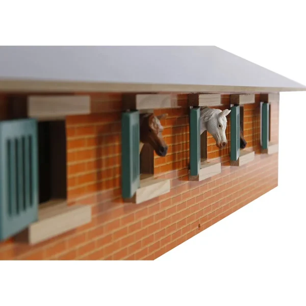 Manufacturer_Universal Hobbies Wooden Barns & Large Accessories<1/32 Deluxe Horse Stable with 9 Stalls