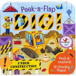 Outback Toys Books, Calendars & Dvds<Dig! Under Construction Peek-a-Flap Board Book