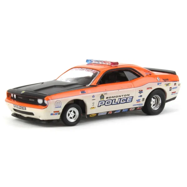 Manufacturer_Greenlight Collectibles Cars & Suvs<1/64 2008 Dodge Challenger R/T, Edmonton Police, Blue Line Racing 25 Years, Hobby Exclusive